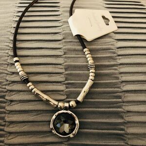 Gray and silver vintage necklace